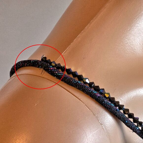 Vintage 1990s Jump Prom Dress Purple Metallic Whimsygoth Formal Slit Size 13 - Picture 8 of 15